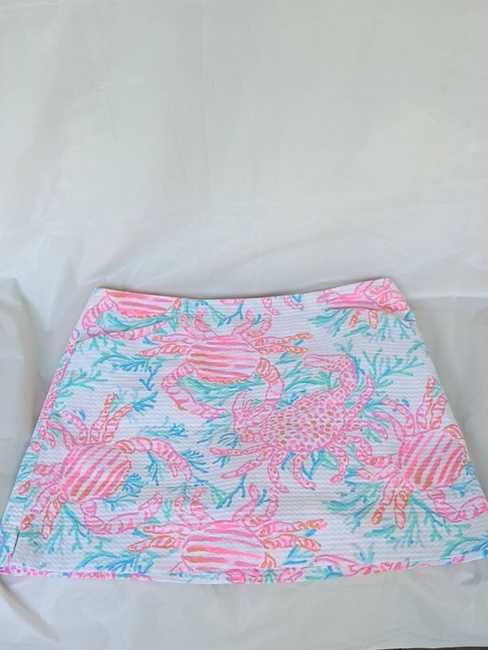 Lilly Pulitzer Women’s Pink Crab-Print Mini Skort Size 10